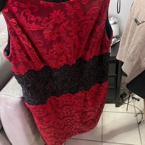 Alex Evenings Black and Red Dress